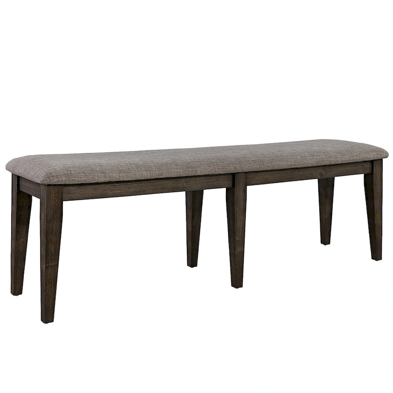 Ensemble de table à tréteaux Double Bridge Dark Chestnut, 6 pièces en option