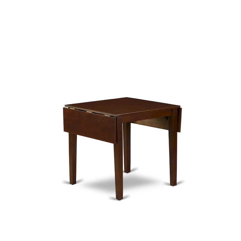East West Furniture Ensemble de Table de Cuisine - une Table à Manger Rectangulaire et des Chaises de Salle à Manger en Tissu de Lin Marron, Acajou (Option Pièces)