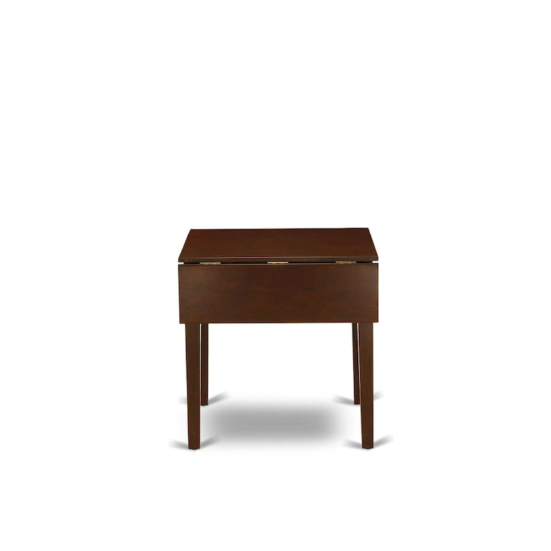 East West Furniture Ensemble de Table de Cuisine - une Table à Manger Rectangulaire et des Chaises de Salle à Manger en Tissu de Lin Marron, Acajou (Option Pièces)