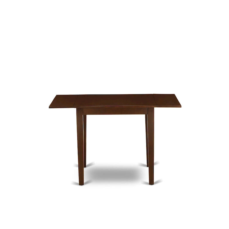 East West Furniture Ensemble de Table de Cuisine - une Table à Manger Rectangulaire et des Chaises de Salle à Manger en Tissu de Lin Marron, Acajou (Option Pièces)