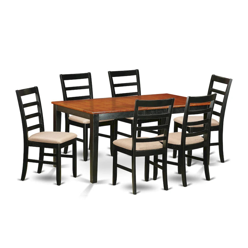 Ensemble de salle à manger East West Furniture composé d'une table à manger rectangulaire à rallonge papillon et de chaises de salle à manger (options de type d'assise de chaise)