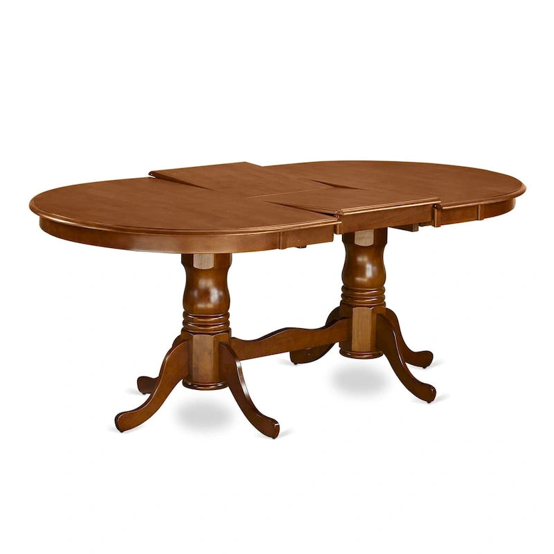 Ensemble de table East West Furniture comprenant une table ovale avec rallonge papillon et des chaises de salle à manger (options de type d'assise de chaise)