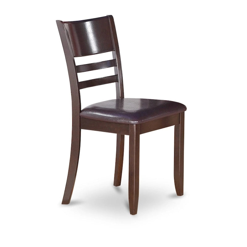 East West Furniture Ensemble de table de cuisine 5 pièces - Une table de salle à manger ronde et 4 chaises de salle à manger, Cappuccino (Options d'assise)