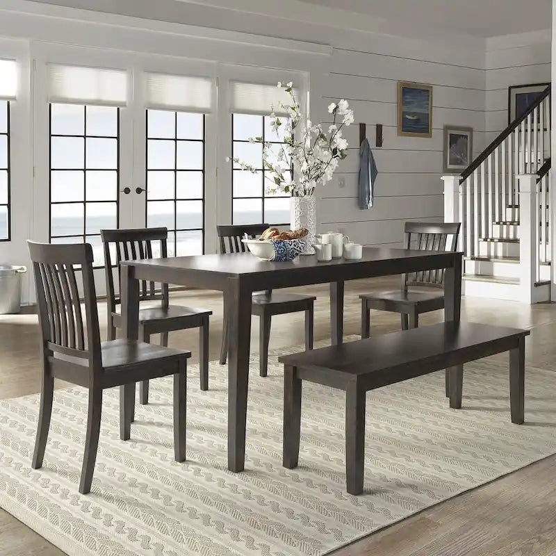 Wilmington II 60-Inch Rectangular Antique Black Dining Set by iNSPIRE Q Classic