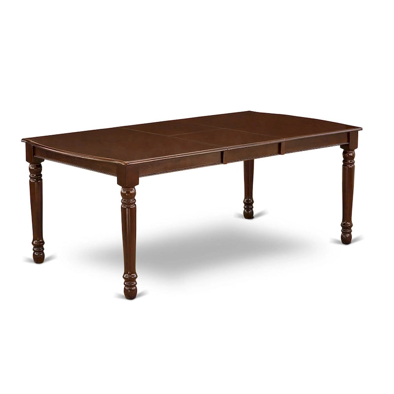 East West Furniture – Ensemble de salle à manger moderne – une table rectangulaire en bois et des chaises de salle à manger, acajou (Option de pièces)