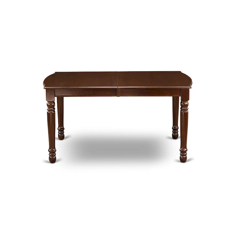East West Furniture – Ensemble de salle à manger moderne – une table rectangulaire en bois et des chaises de salle à manger, acajou (Option de pièces)