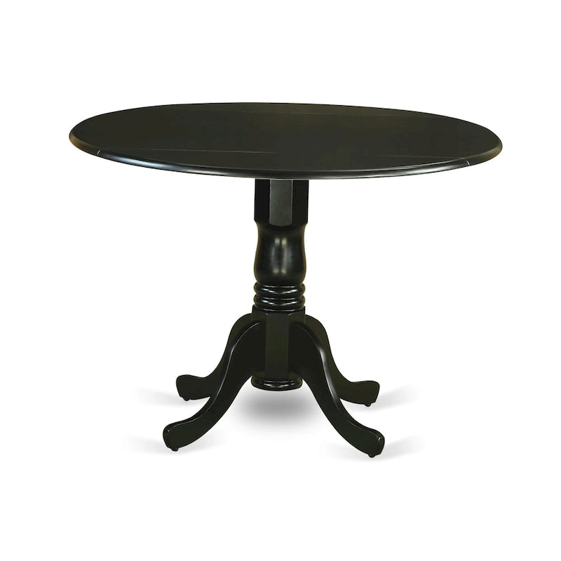 East West Furniture Ensemble dînette 3 pièces Comprend une table à manger ronde et 2 chaises de salle à manger (choix de finitions)
