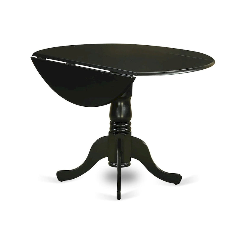 East West Furniture Ensemble dînette 3 pièces Comprend une table à manger ronde et 2 chaises de salle à manger (choix de finitions)