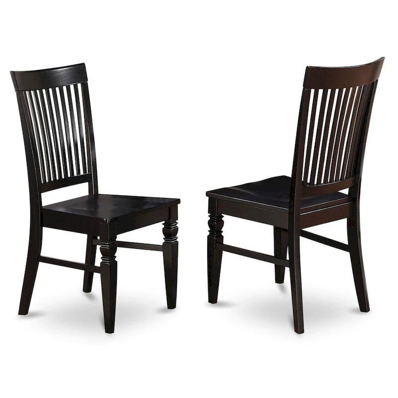 East West Furniture Ensemble dînette 3 pièces Comprend une table à manger ronde et 2 chaises de salle à manger (choix de finitions)