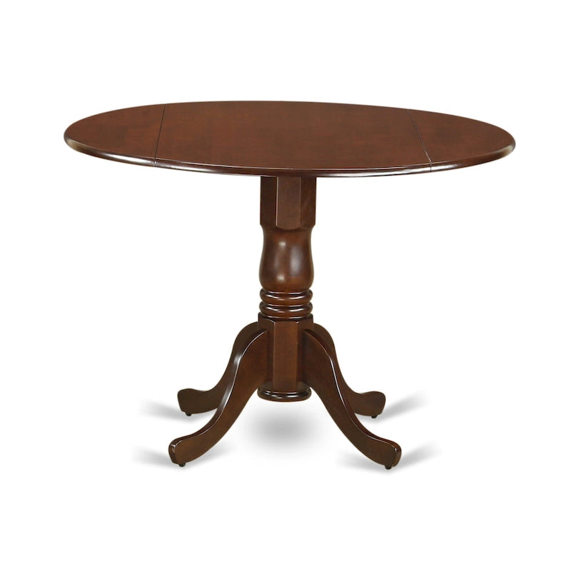 East West Furniture Ensemble de table moderne 3 pièces - Une table ronde à rabats et 2 chaises de salle à manger, Acajou (Option sièges)