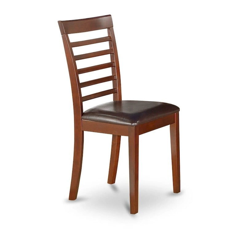 East West Furniture Ensemble de table moderne 3 pièces - Une table ronde à rabats et 2 chaises de salle à manger, Acajou (Option sièges)