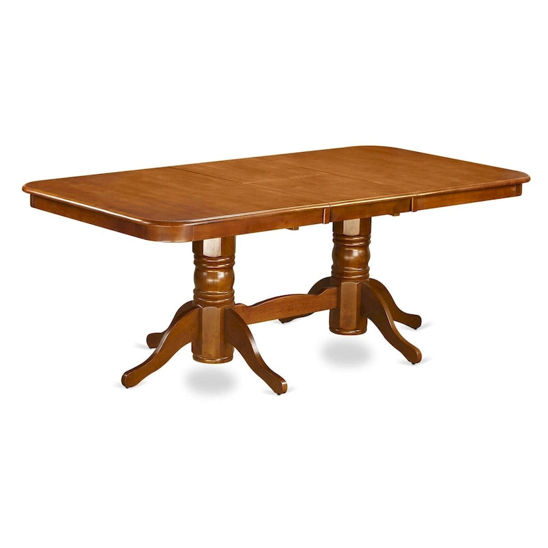 Ensemble de salle à manger 7 pièces East West Furniture - composé d'une table rectangulaire en bois et de 6 chaises de salle à manger, brun selle (option de siège)