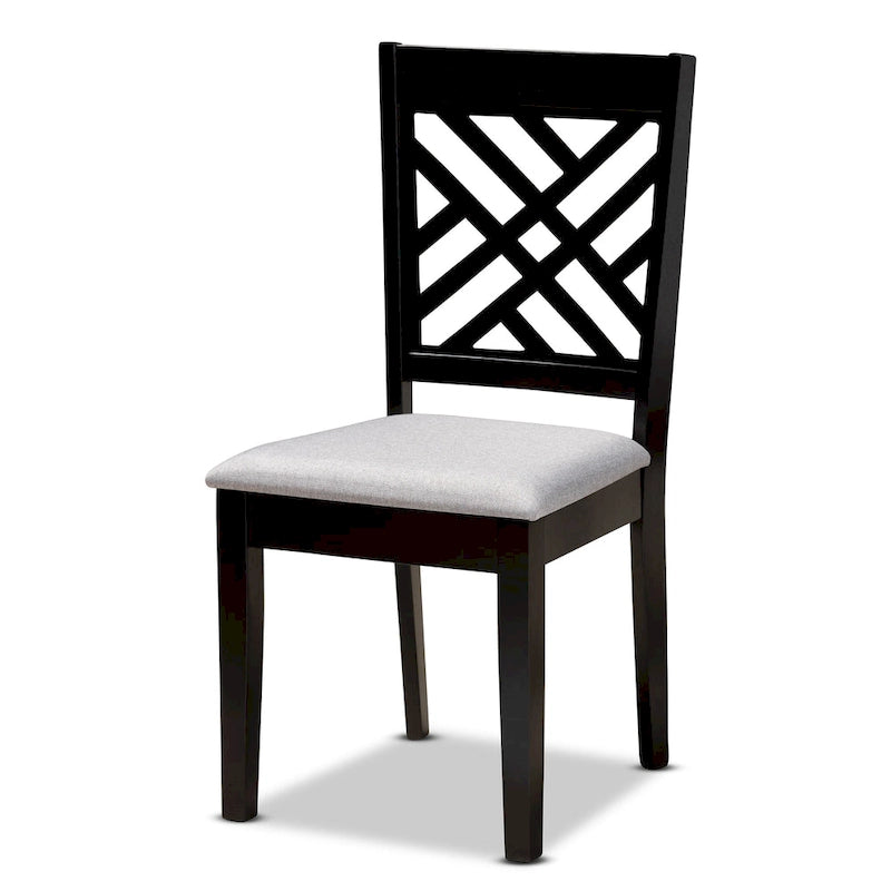 Ensemble de salle à manger 7 pièces Caron moderne et contemporain en bois rembourré