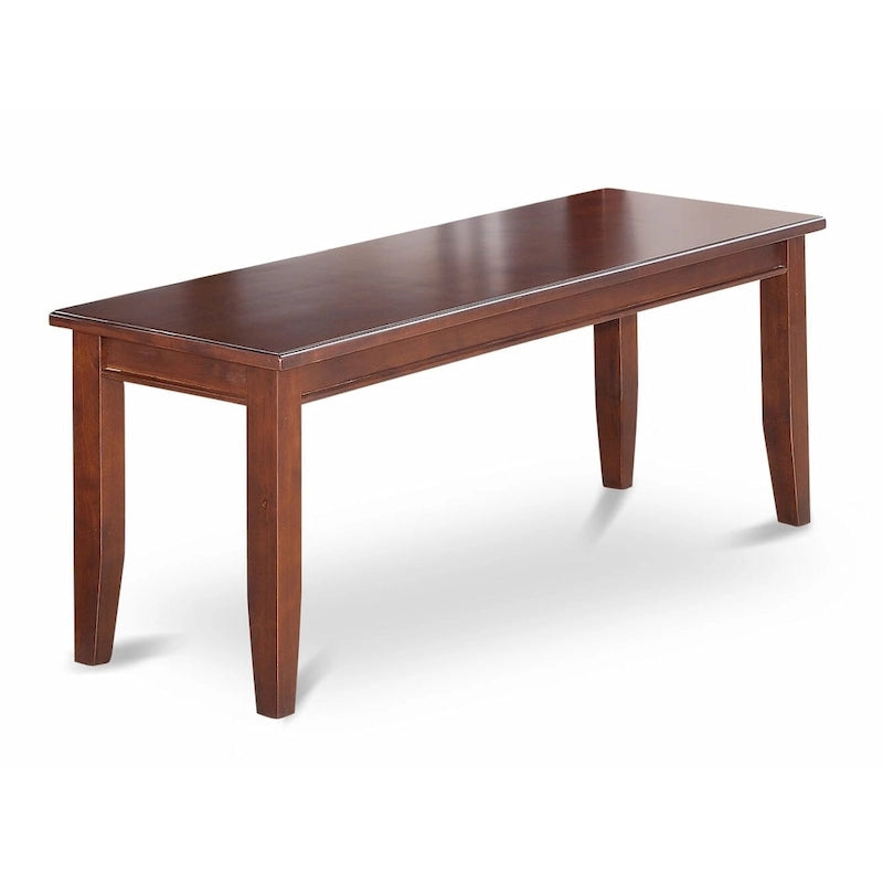 East West Furniture Ensemble de salle à manger 6 pièces - Une table à manger avec 4 chaises de cuisine et un banc - Finition Acajou (Option type de siège)