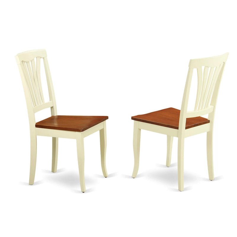 East West Furniture Ensemble de mobilier de salle à manger 5 pièces - Une table de cuisine ronde et 4 chaises de salle à manger, Beurre et Cerise