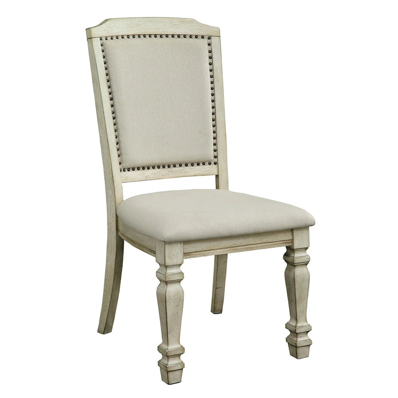 Ensemble de salle à manger 9 pièces Tani Traditional White Wood par Furniture of America