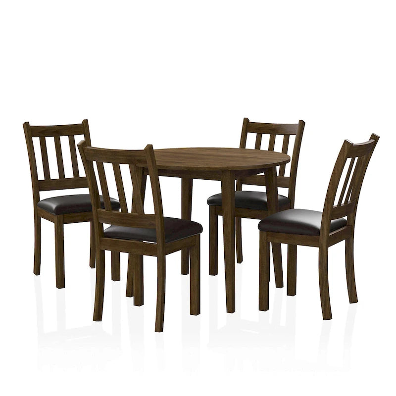 Ensemble de salle à manger 5 pièces Dohl Transitional Noyer par Furniture of America