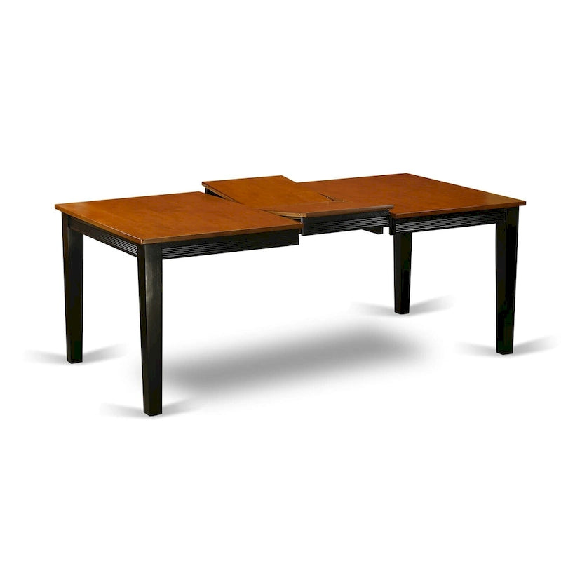 Ensemble de salle à manger East West Furniture – Table de salle à manger rectangulaire et chaises de cuisine, noir et cerise (option pièces)