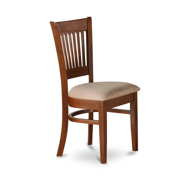 East West Furniture Ensemble de salle à manger 7 pièces - une table ovale en bois et 6 chaises en bois, Espresso (Options de type de siège)