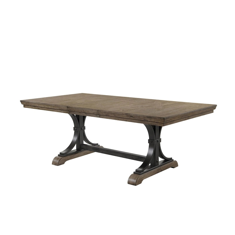 Ensemble de salle à manger 7 pièces avec table en bois flotté Birmingham et chaises à clous Roundhill Furniture