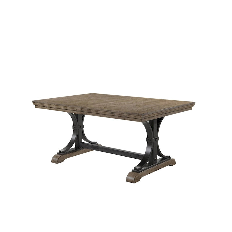 Ensemble de salle à manger 7 pièces avec table en bois flotté Birmingham et chaises à clous Roundhill Furniture