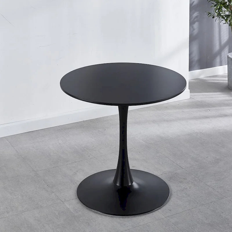 Ensemble table à manger ronde pour 4 personnes, table à manger moderne 5 pièces avec 4 chaises