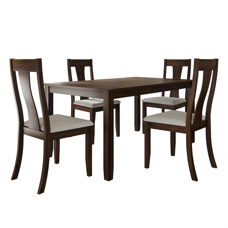 Ensemble de salle à manger en bois 5 pièces style vintage CraftPorch