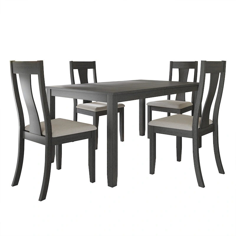 Ensemble de salle à manger en bois 5 pièces style vintage CraftPorch