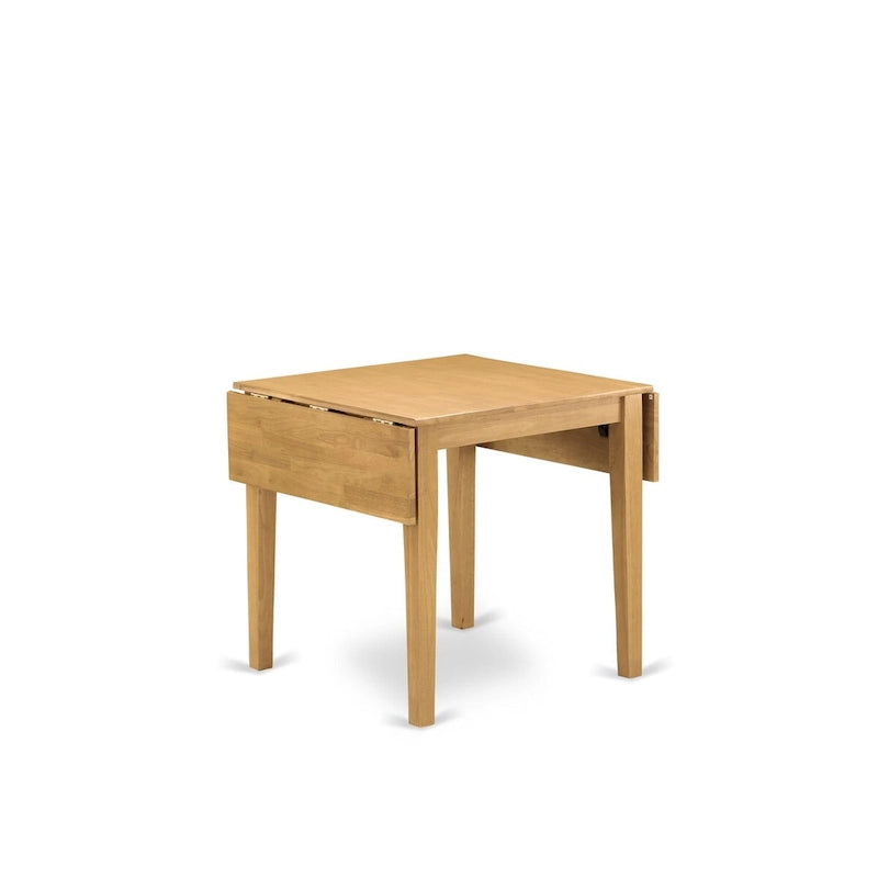 East West Furniture Ensemble de salle à manger 3 pièces – une table de cuisine rectangulaire et 2 chaises rembourrées en tissu de lin Limelight, chêne