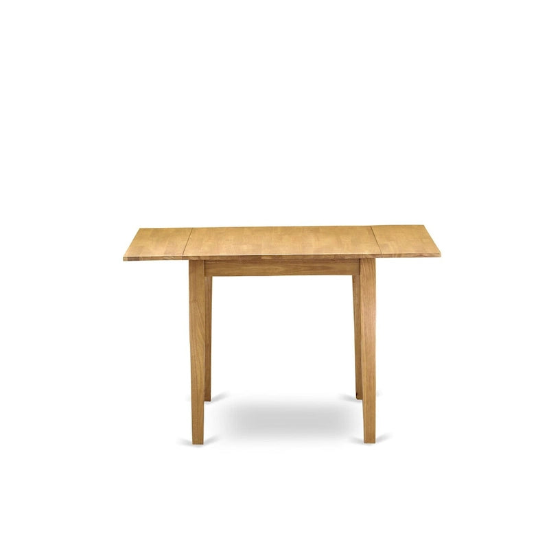 East West Furniture Ensemble de salle à manger 3 pièces – une table de cuisine rectangulaire et 2 chaises rembourrées en tissu de lin Limelight, chêne