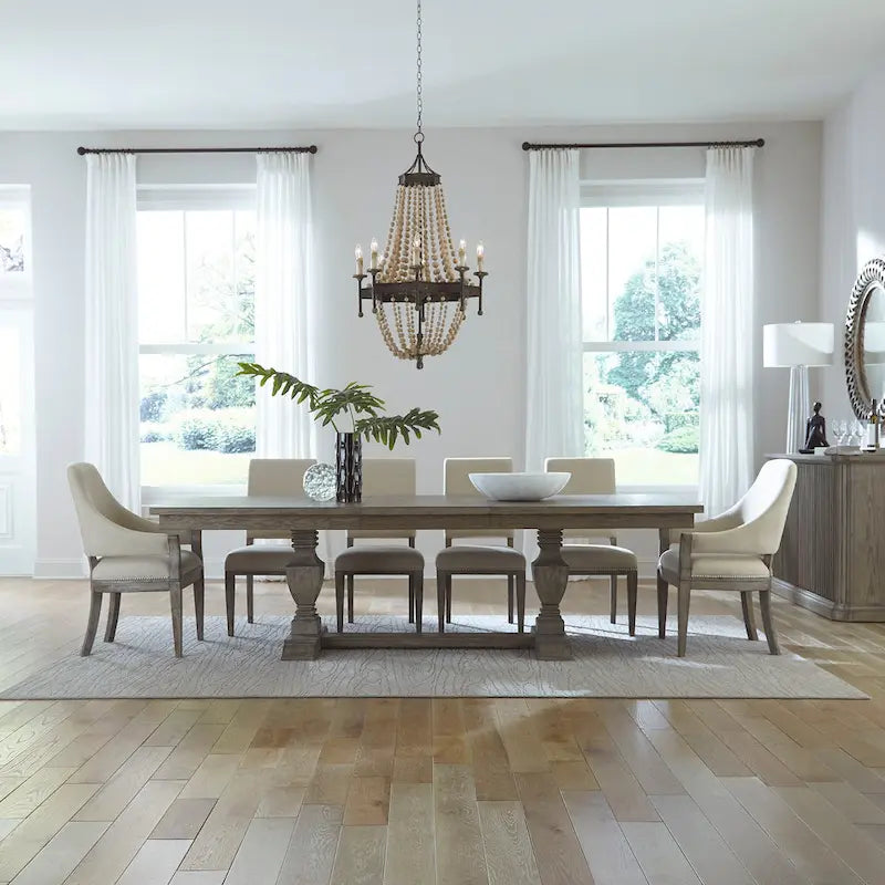 Westfield Havana Brown 7 Piece Trestle Table Set