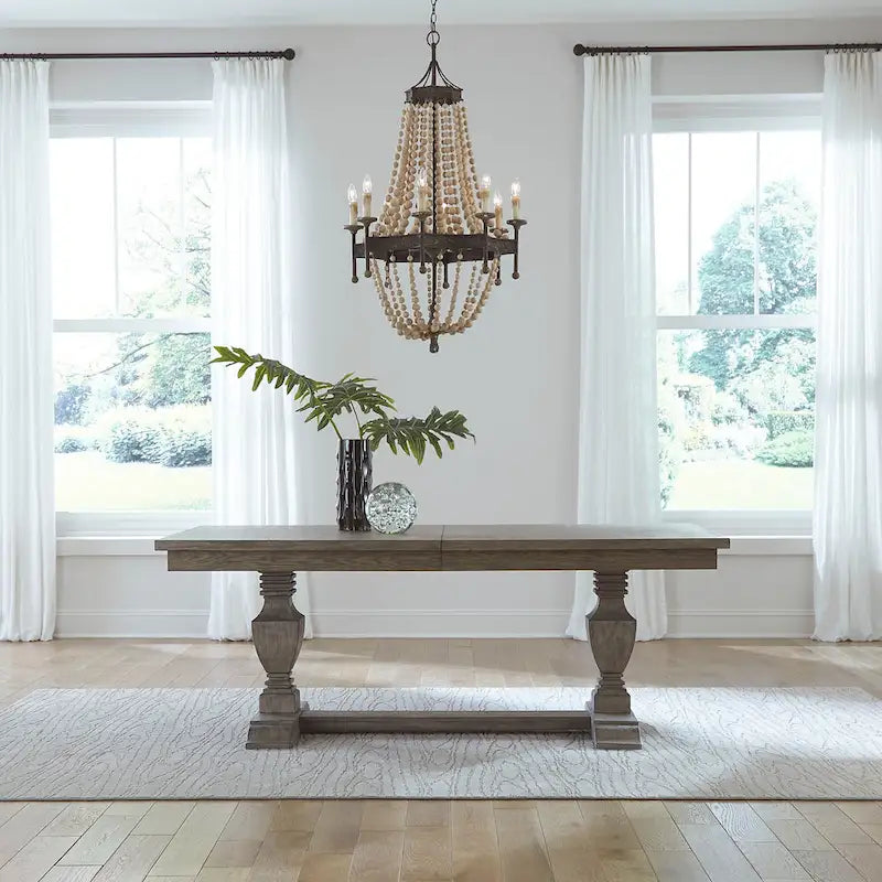 Ensemble de 7 pièces Westfield Havana Brown avec table tréteau