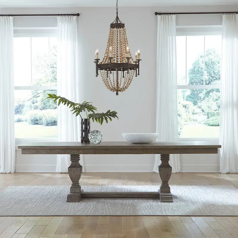 Ensemble de 7 pièces Westfield Havana Brown avec table tréteau