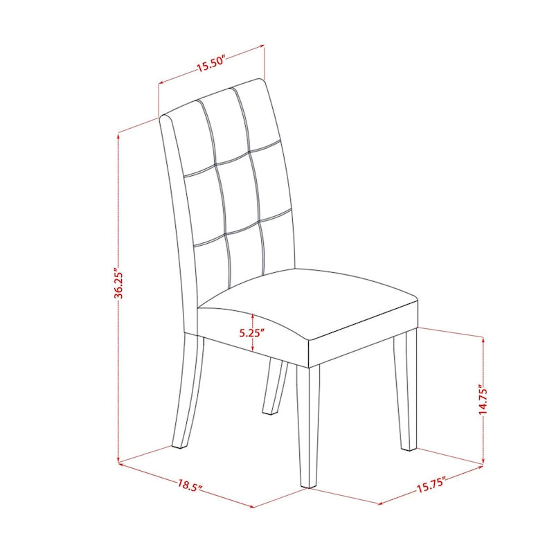 Ensemble de salle à manger East West Furniture, comprenant une table à manger rectangulaire et des chaises, Blanc Lin (Options de pièces)