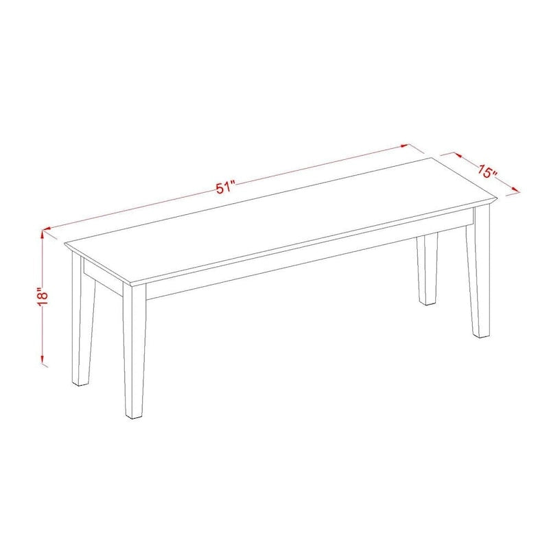 Ensemble de salle à manger East West Furniture, comprenant une table à manger rectangulaire et des chaises, Blanc Lin (Options de pièces)