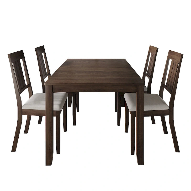 Ensemble de salle à manger classique 5 pièces en bois CraftPorch