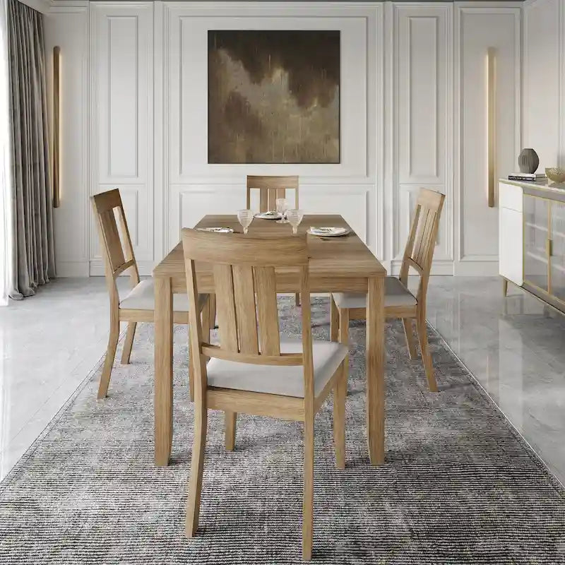 CraftPorch Classic 5-piece Wooden Dining Set