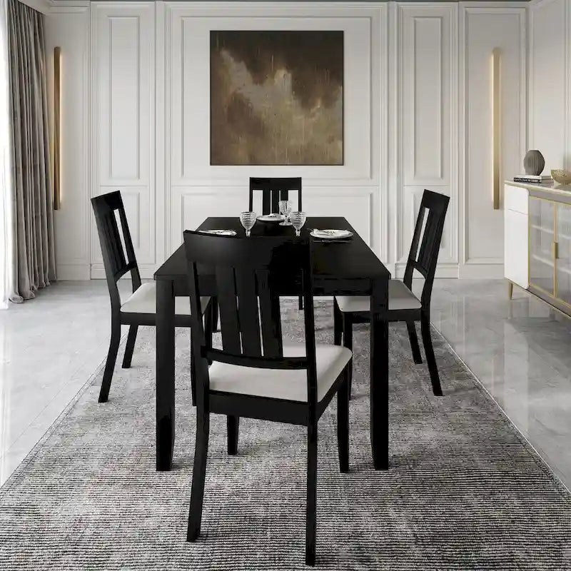 Ensemble de salle à manger classique 5 pièces en bois CraftPorch