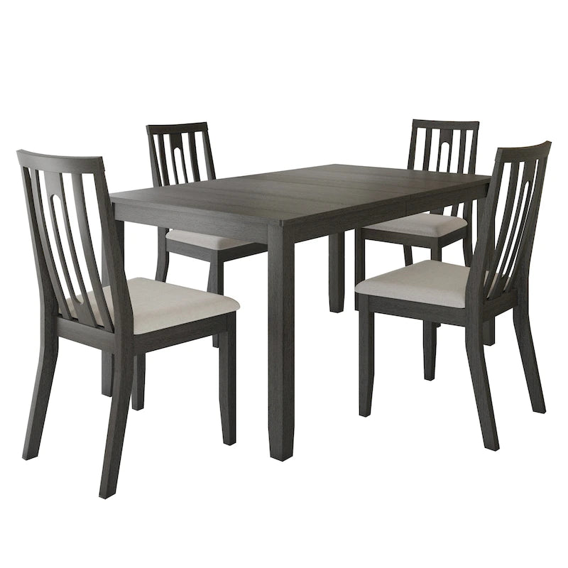 Ensemble de salle à manger en bois contemporain 5 pièces CraftPorch