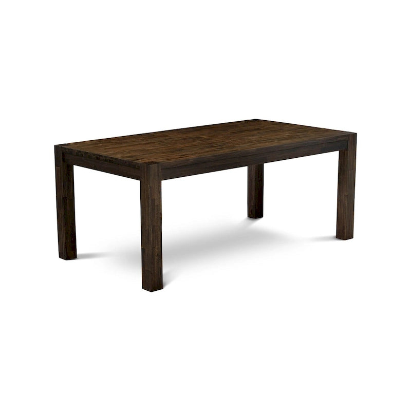 East West Furniture Ensemble de salle à manger composé d'une table rectangulaire et de chaises, Jacobean vieilli (Options de pièces)