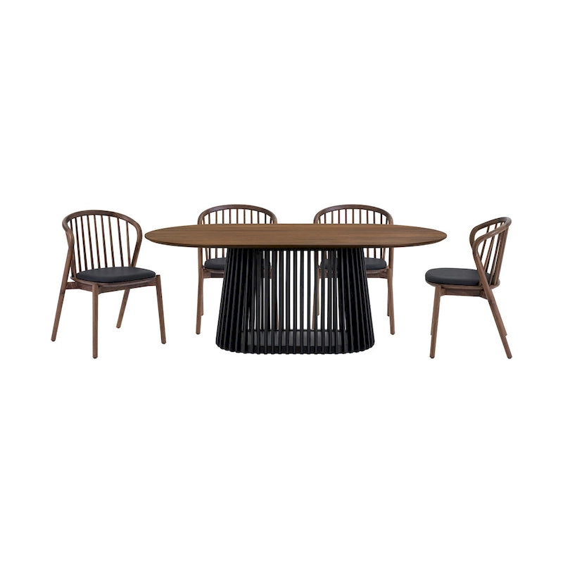 Ensemble repas ovale 5 pièces Pasadena Echo