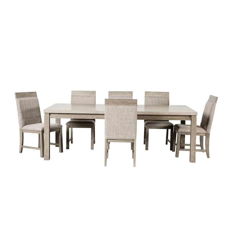 Ensemble de salle à manger extensible 7 pièces gris Cruz Transitional Furniture of America