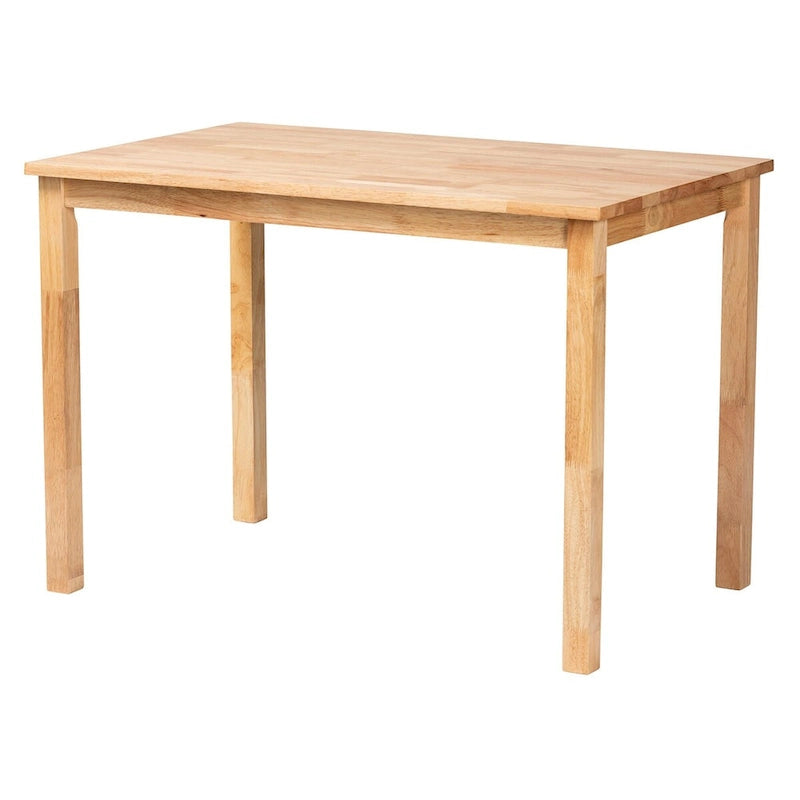 Ensemble banquette et table à dîner en rotin Kubu naturel et bois Raisa, style bohème moderne