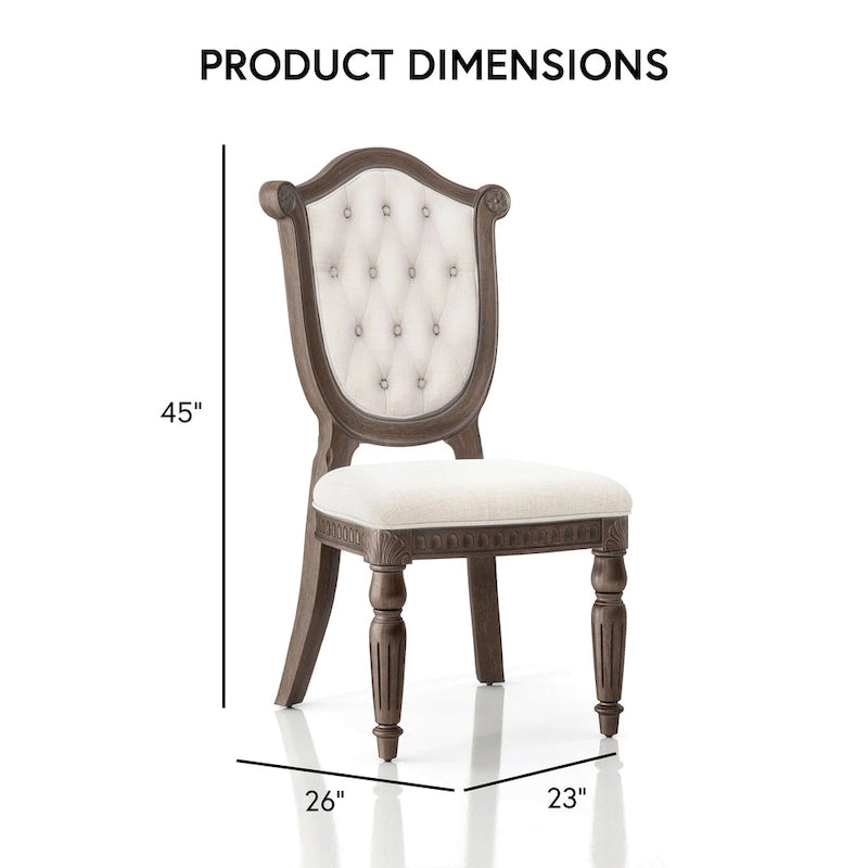 Ensemble de salle à manger extensible 9 pièces traditionnel en bois massif chêne vieilli Cassian de Furniture of America