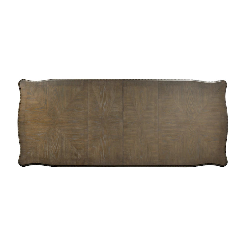 Ensemble de salle à manger extensible 9 pièces traditionnel en bois massif chêne vieilli Cassian de Furniture of America