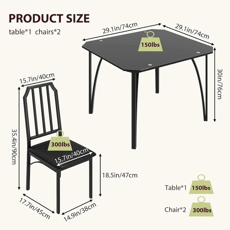 Ensemble table à manger 2/4 personnes