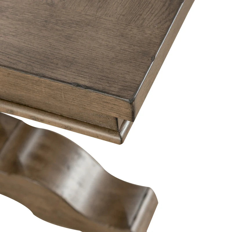 Ensemble table de salle à manger et chaises de ferme Americana, taupe clair, avec piédestal, plusieurs options disponibles