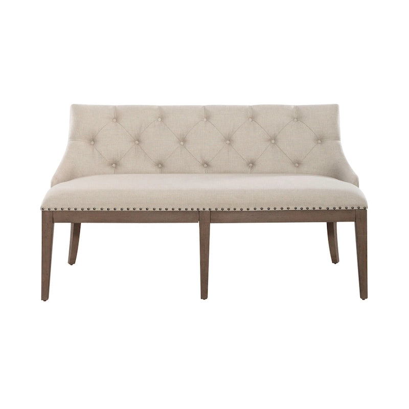 Ensemble table de salle à manger et chaises de ferme Americana, taupe clair, avec piédestal, plusieurs options disponibles