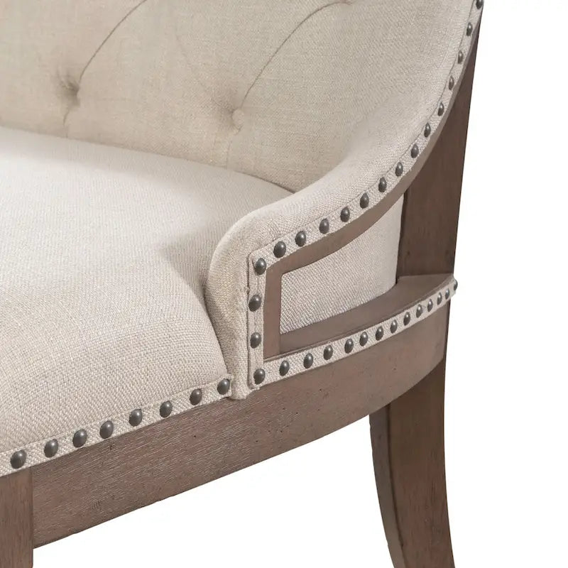 Ensemble table de salle à manger et chaises de ferme Americana, taupe clair, avec piédestal, plusieurs options disponibles