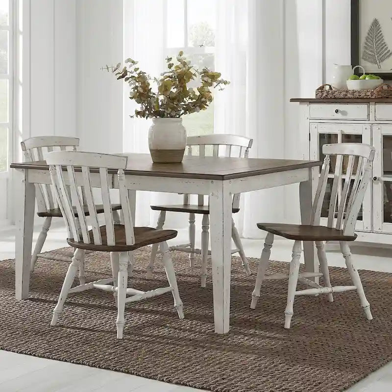 Ensemble de table rectangulaire Al Fresco avec chaises de salle à manger Plusieurs options